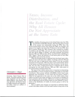 Taxes, Income Distribution, and the Real Estate Cycle: Why All