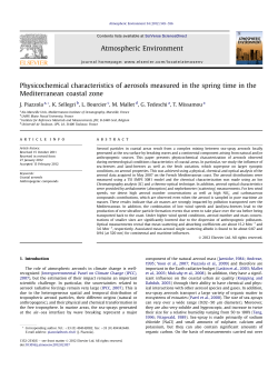 Physicochemical characteristics of aerosols measured in the spring
