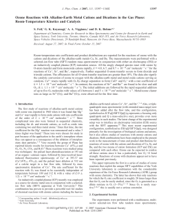 Ozone Reactions with Alkaline-Earth Metal