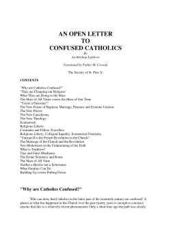 an open letter to confused catholics