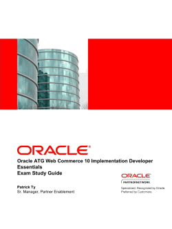 Oracle ATG Web Commerce 10 Implementation Developer
