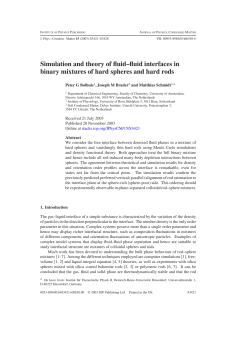 Simulation and theory of fluid–fluid interfaces in binary