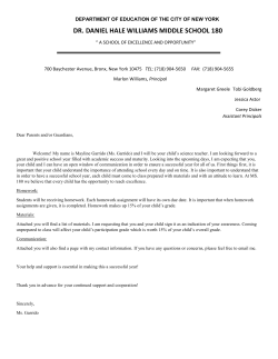 DR. DANIEL HALE WILLIAMS MIDDLE SCHOOL 180