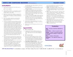SIMPLE AND COMPOUND MACHINES &copy;2003 SchoolMedia, Inc