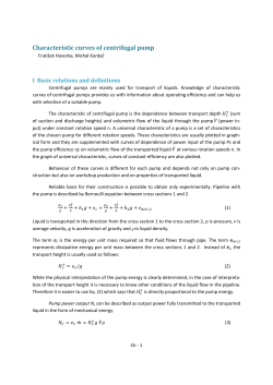 (Ch) Characteristic curves of centrifugal pump