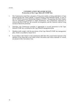 CONSERVATION MEASURE 82/XIX Protection of the