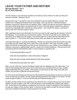 leave your father and mother