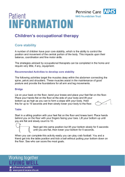 Core stability - Pennine Care NHS Foundation Trust