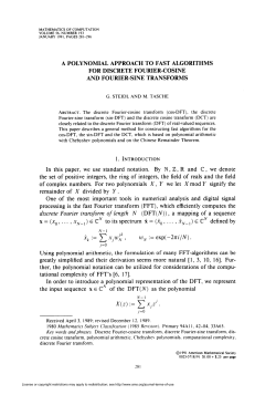 A POLYNOMIAL APPROACH TO FAST ALGORITHMS FOR