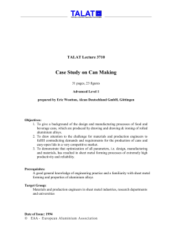 Case Study on Can Making - CORE