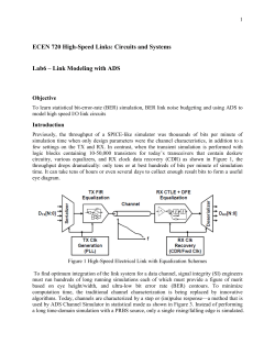 ECEN 720 High-Speed Links: Circuits and Systems Lab6 &ndash; Link