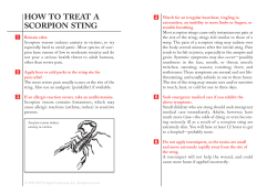 HOW TO TREAT A SCORPION STING