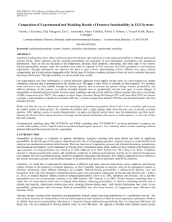 Comparison of Experimental and Modeling Results of Fracture
