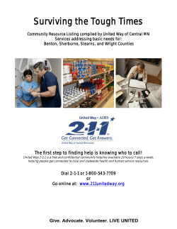 Surviving the Tough Times - United Way of Central Minnesota