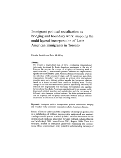Immigrant political socialization as bridging and