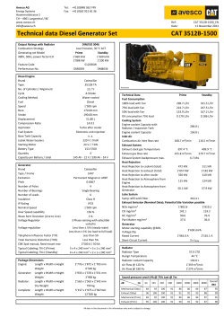 Technical data Diesel Generator Set CAT 3512B-1500