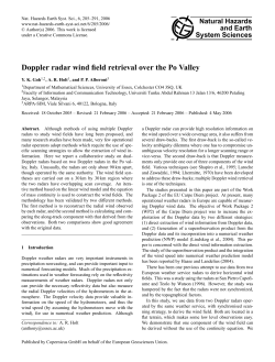 Doppler radar wind field retrieval over the Po Valley