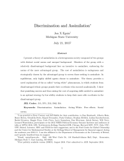 Discrimination and Assimilation