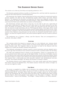 Notation of the Earsdon sword dance