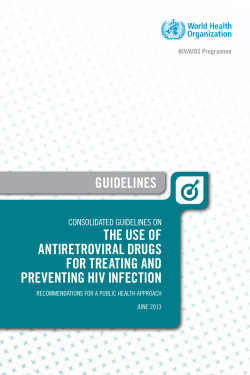 tHe uSe of ANtIRetRoVIRAL DRuGS foR tReAtING AND