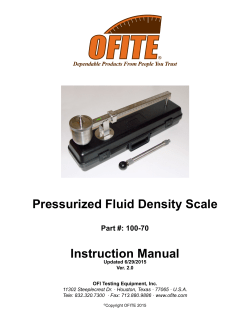 100-70 - OFITE Pressurized Mud Balance