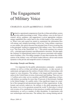 The Engagement of Military Voice