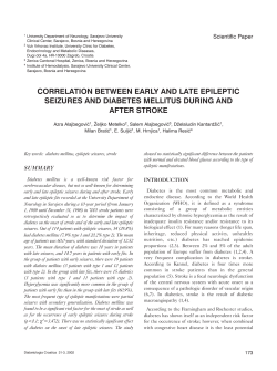 correlation between early and late epileptic seizures and diabetes