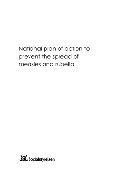 National plan of action to prevent the spread of measles and rubella