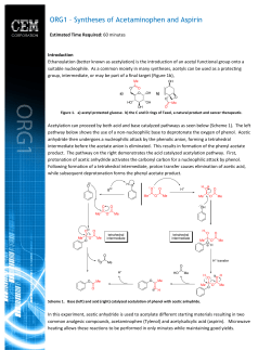 ORG1 &ndash; Syntheses of Acetaminophen and Aspirin