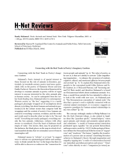 Connecting with the Real Toads in Poetry`s Imaginary Gardens - H-Net