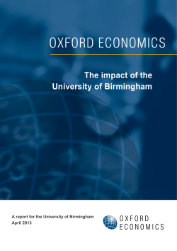 The impact of the University of Birmingham - full report (PDF