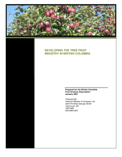 developing the tree fruit industry in british columbia