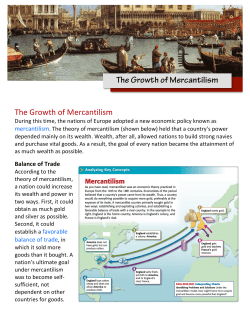 The Growth of Mercantilism Info Page