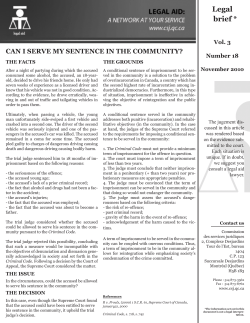 Can I serve my sentence in the community?