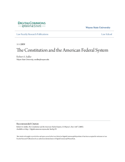The Constitution and the American Federal System