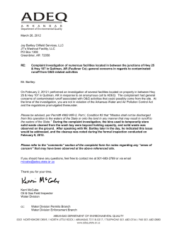 March 26, 2012 Jay Bartley Oilfield Services, LLC JT`s Washout