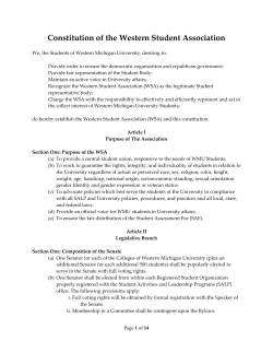 Constitution of the Student Body of Western Michigan University