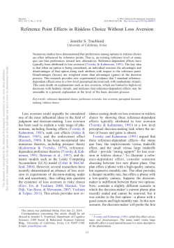 Reference Point Effects in Riskless Choice Without Loss Aversion