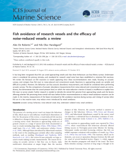 Fish avoidance of research vessels and the efficacy of noise