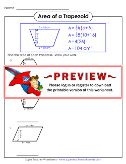 Area of a Trapezoid - Super Teacher Worksheets