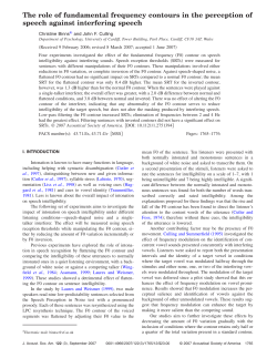 The role of fundamental frequency contours in the