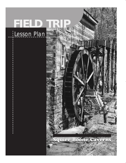 Lesson Plan - Squire Boone Caverns