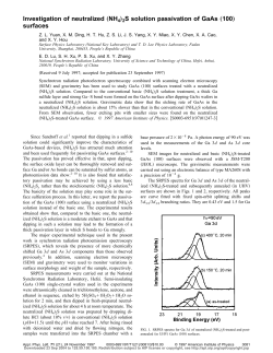 NH4&hellip;2S solution passivation of GaAs &bdquo;100&hellip; surfaces