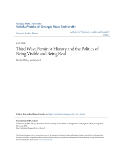 Third Wave Feminist History and the Politics of Being Visible and
