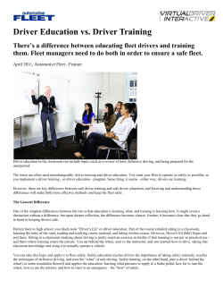 Driver Education vs. Driver Training