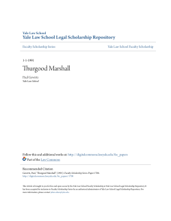 Thurgood Marshall - Yale Law School Legal Scholarship Repository
