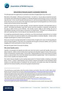 ABI.ORG.UK IMPLICATIONS OF REDUCED LIQUIDITY: AN
