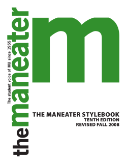 THE MANEATER STYLEBOOK