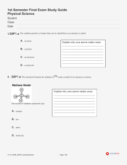 1st Semester Final Exam Study Guide Physical Science