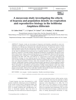 A mesocosm study investigating the effects of hypoxia and